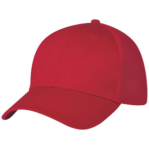 6 Panel Polyester Cap - Red