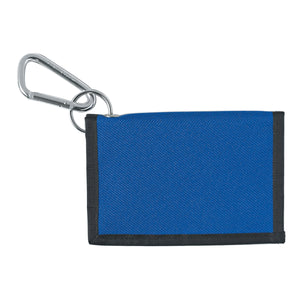 Wallet With Carabiner - Blue