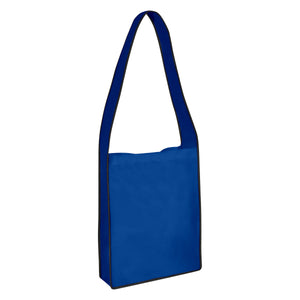 Non-Woven Messenger Tote Bag With Hook And Loop Closure (Royal Blue)