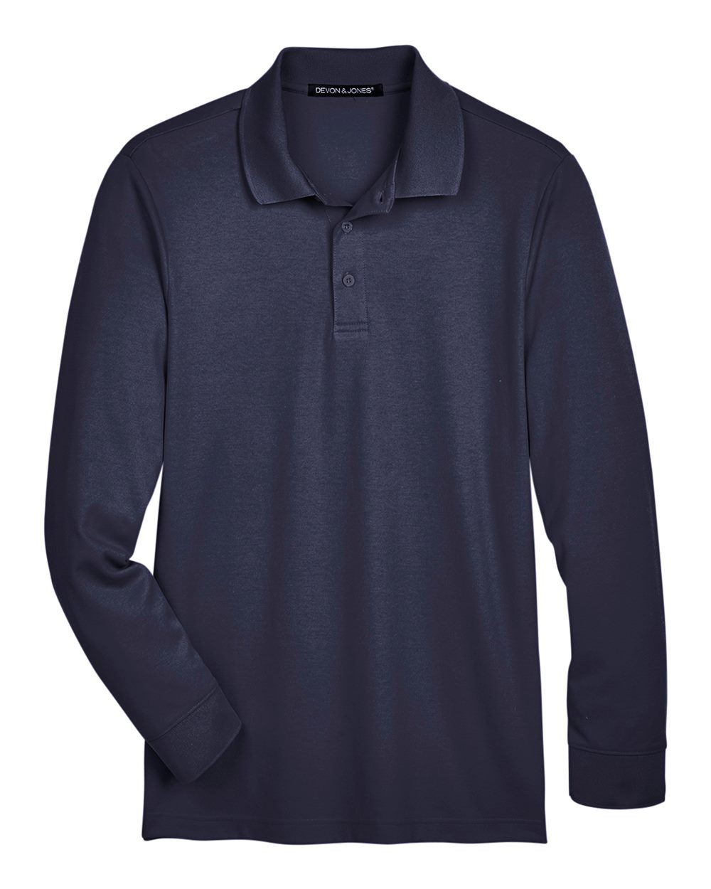 Devon & Jones CrownLux Performance® Men's Plaited Long Sleeve Polo