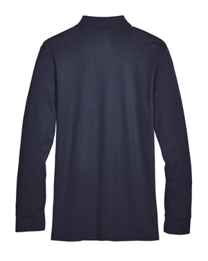 Devon & Jones CrownLux Performance® Tall Plaited Long Sleeve Polo - Back