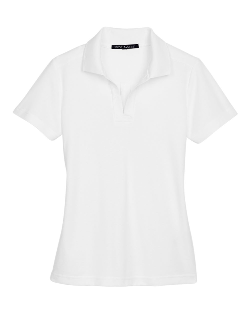 Devon & Jones CrownLux Performance™ Ladies' Plaited Polo - White