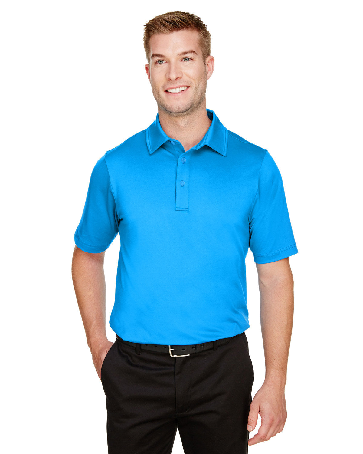 Devon & Jones CrownLux Performance® Men's Range Flex Polo - Ocean Blue
