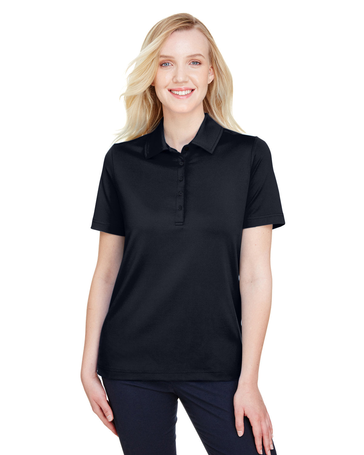 Devon & Jones CrownLux Performance® Ladies' Range Flex Polo - Black