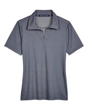 Devon & Jones CrownLux Performance® Ladies' Address Melange Polo - Navy Heather