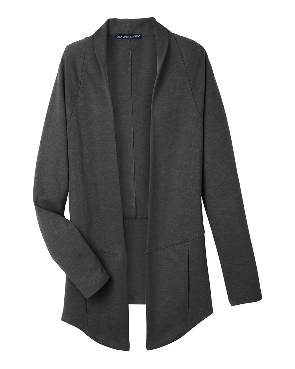 Devon & Jones New Classics® Ladies' Charleston Cardigan - Black Melange