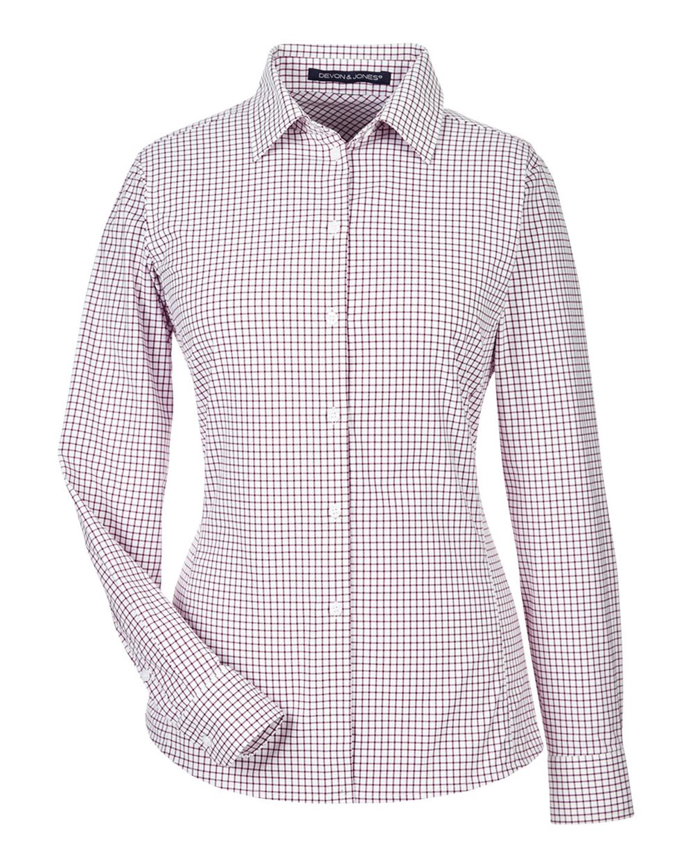 Devon & Jones CrownLux Performance® Ladies' Micro Windowpane Woven Shirt