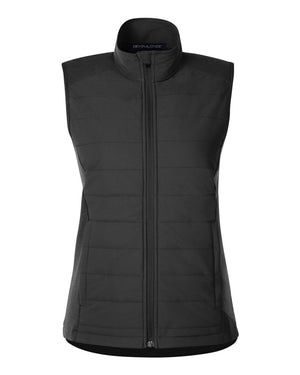 Devon & Jones New Classics® Ladies' Charleston Hybrid Vest - Black/ Melange Black