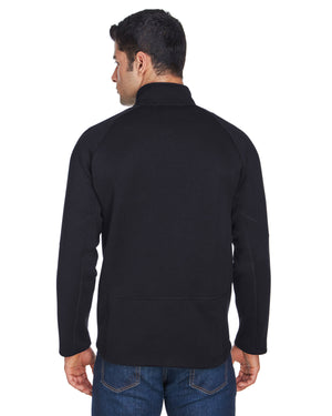 Devon & Jones Adult Bristol Sweater Fleece Quarter-Zip - Back