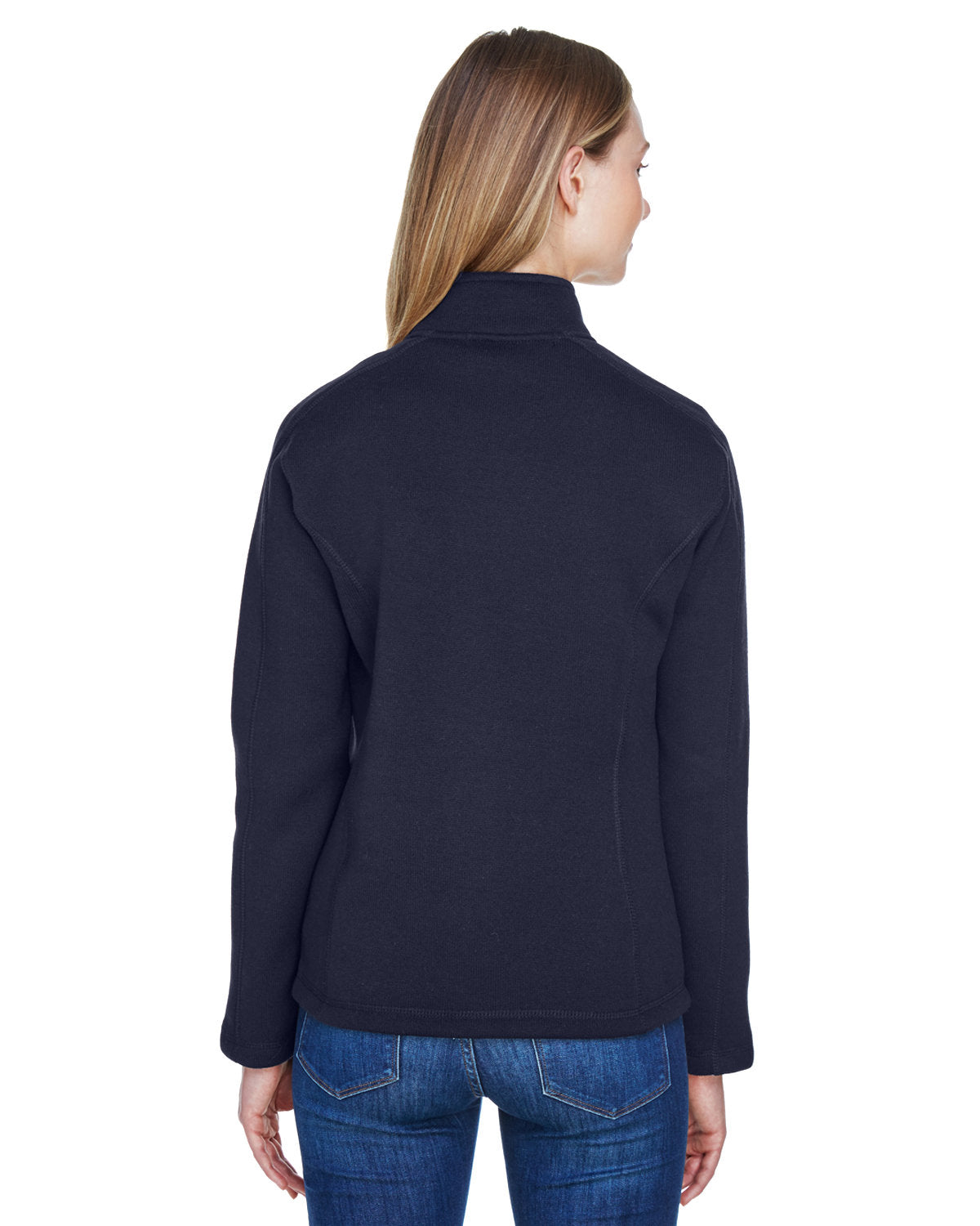 Devon & Jones Ladies' Bristol Full-Zip Sweater Fleece Jacket - Back