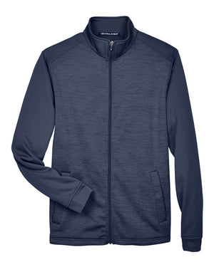 Devon & Jones Men's Newbury Colorblock Mélange Fleece Full-Zip