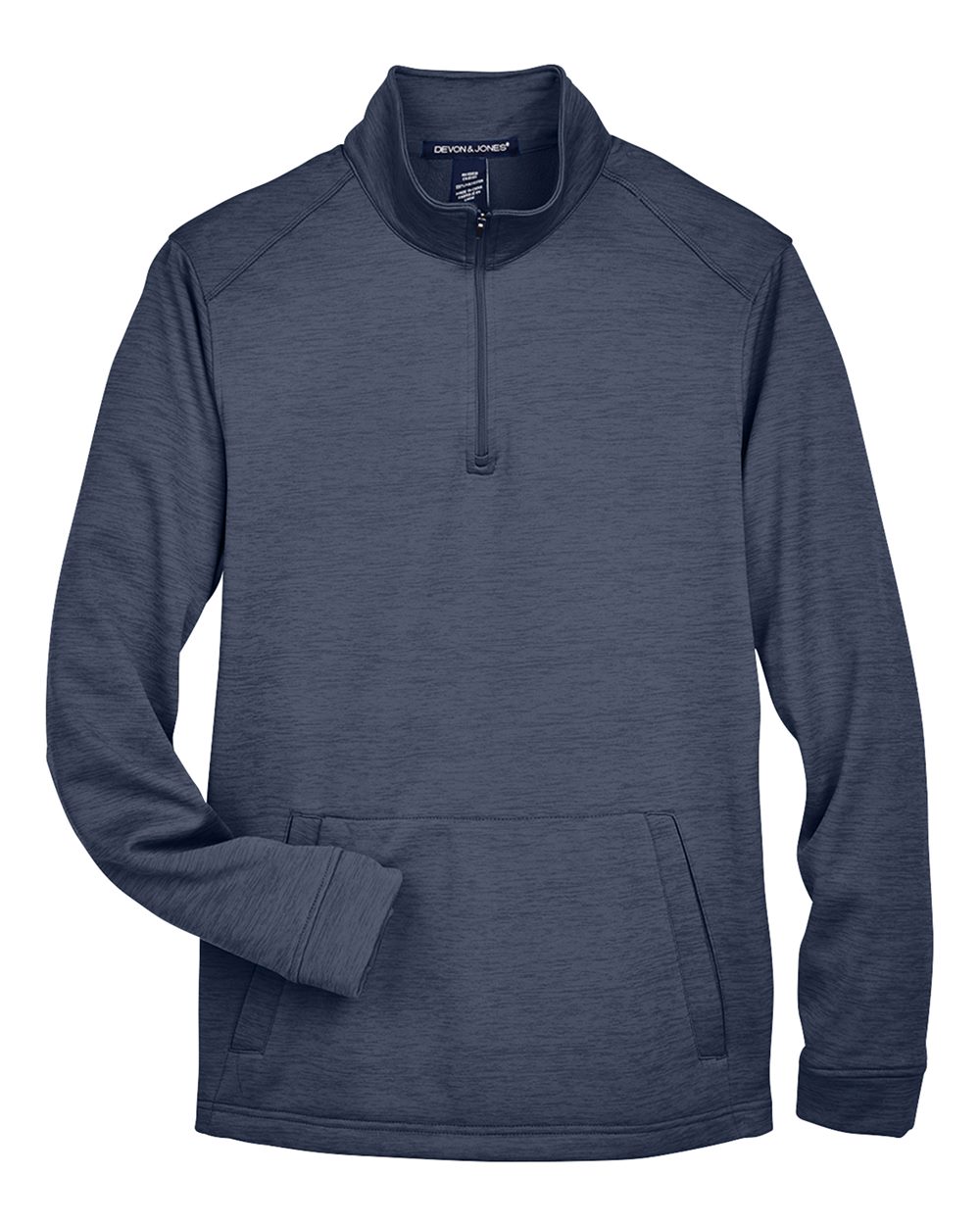 Devon & Jones Men's Newbury Mélange Fleece Quarter-Zip