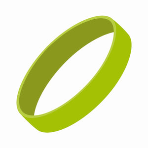 Silicone Wrist Bands - Embossed - CM2050_EMB - Lime Green