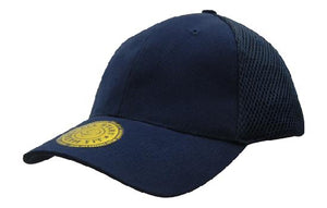 6 Panel Mesh with Sandwich Dream Fit Cap - Custom Embroidered - Navy