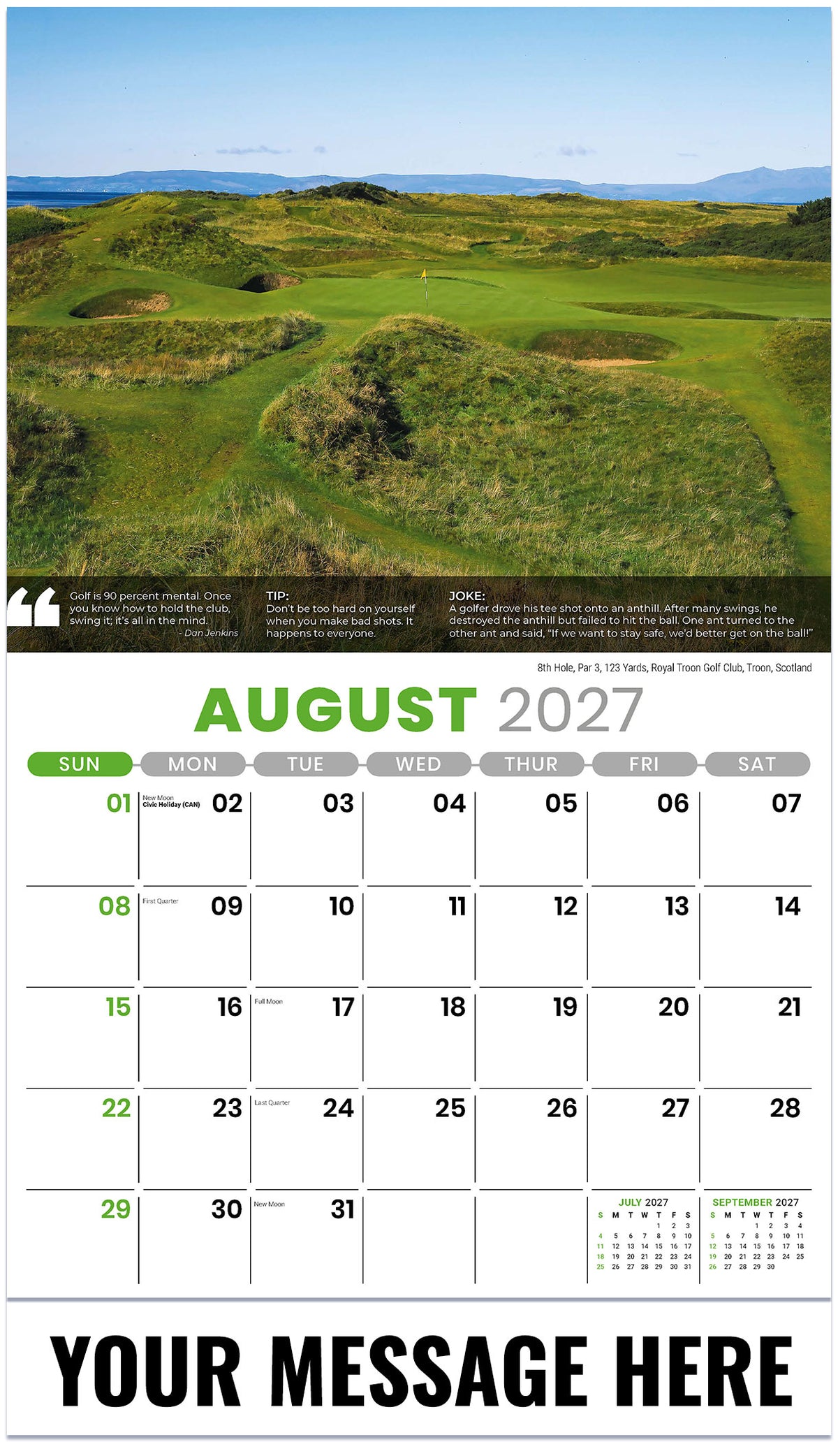 Golf Tips - 2027 Promotional Calendar