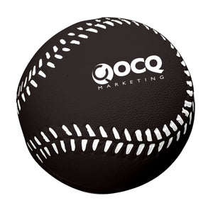 Baseball Shape Stress Reliever - Black