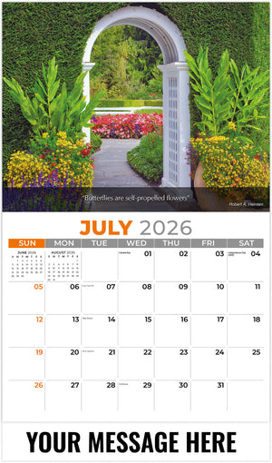 Flowers and Gardens - 2026 Promotional Calendar