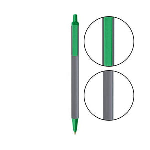 Silver BIC® Clic Stic® Pen - Silver With Green