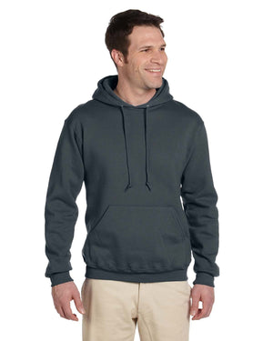 Adult Super Sweats® NuBlend® Fleece Pullover Hooded Sweatshirt - Black Heather