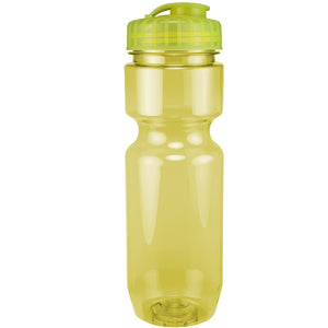 22 oz. Translucent Contour Bike Bottle - CM0317 - Translucent yellow