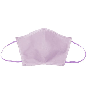 Flat Fold Canvas Face Mask With Elastic Loops - Lavender