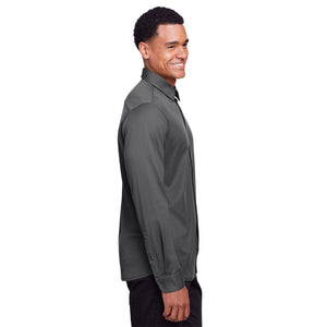 Men's CrownLux Performance™ Plaited Button-Down Shirt - Side