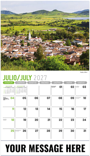 Scenes of Mexico (Bilingual) - 2027 Promotional Calendar