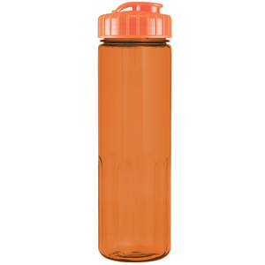 24 oz Prestige Bottle with Flip Top Lid - CM0394 - Translucent Orange