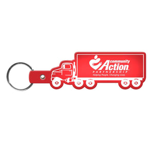 Truck Flexible Key Tag - Translucent Red