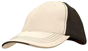 6 Panel Cool Mesh Trucker Cap with Sandwich - Custom Embroidered - HP_4084 - White with Black