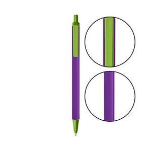 Purple BIC® Clic Stic® Pen - Purple With Metallic Green