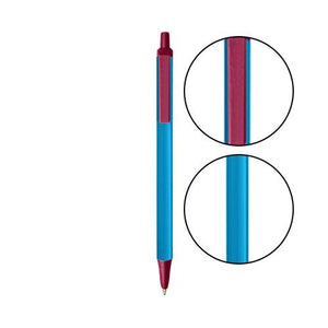 Blue BIC® Clic Stic® Pen - Blue With Burgundy