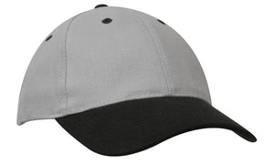 Heavyweight Sports Cap Two Tone - Khaki With Black