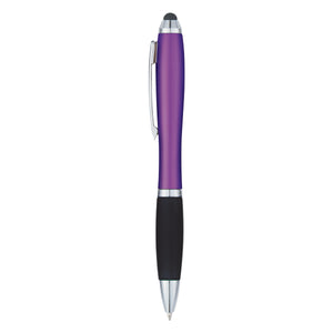 Satin Stylus Pen - Purple With Black