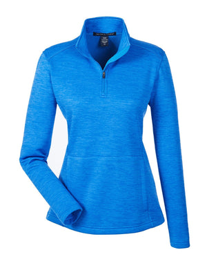 Devon & Jones Ladies' Newbury Mélange Fleece Quarter-Zip