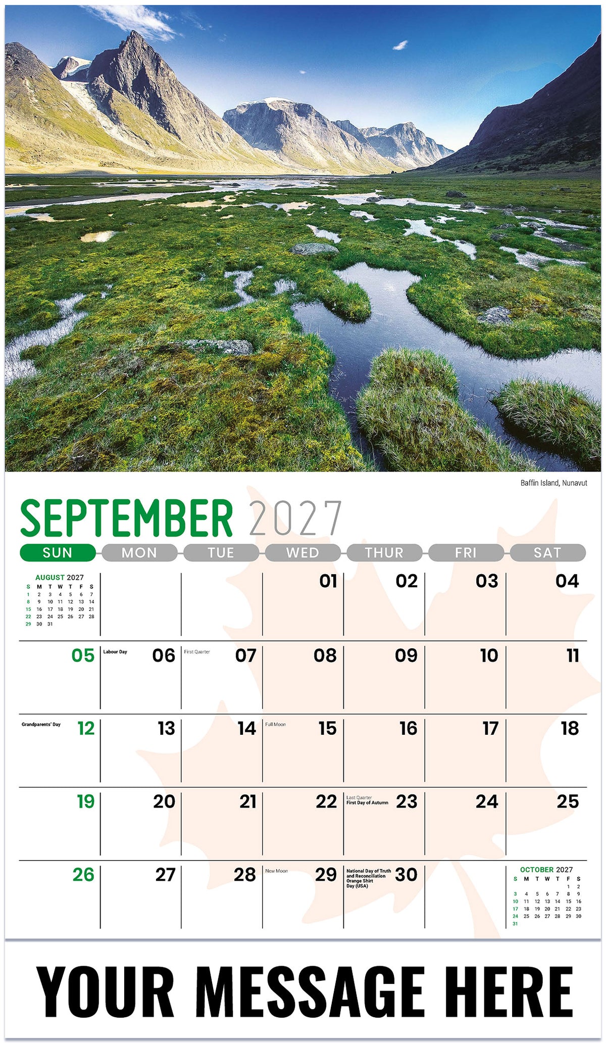Scenes of Canada - 2027 Promotional Calendar