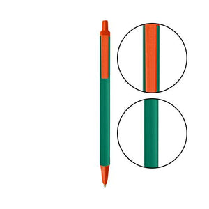 Forest Green BIC® Clic Stic® Pen - Forest Green With Orange