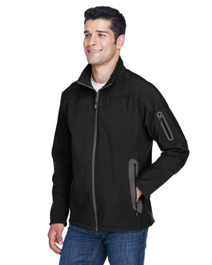 North End Men's Three-Layer Fleece Bonded Soft Shell Technical Jacket