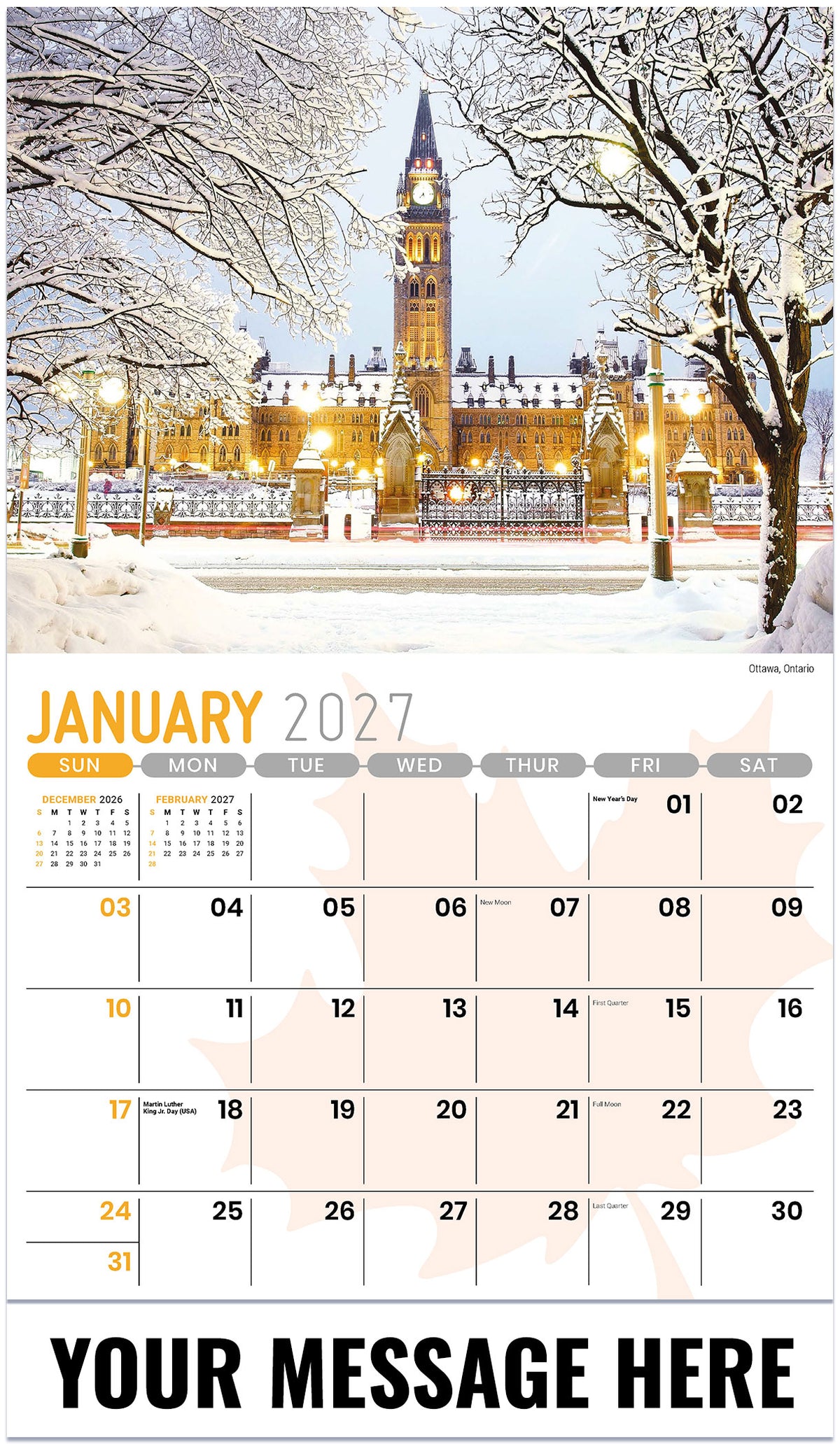 Scenes of Canada - 2027 Promotional Calendar