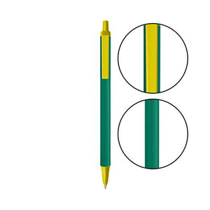 Forest Green BIC® Clic Stic® Pen - Forest Green With Yellow