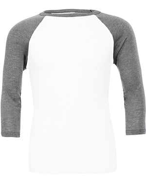 Bella + Canvas Unisex Three-Quarter Sleeve Baseball T-Shirt