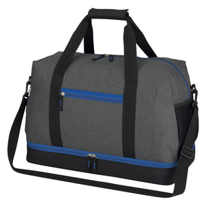 Tribeca Duffel Bag (Gray With Royal Blue)