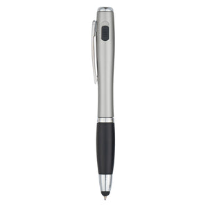 TRIO PEN WITH LED LIGHT AND STYLUS - Black