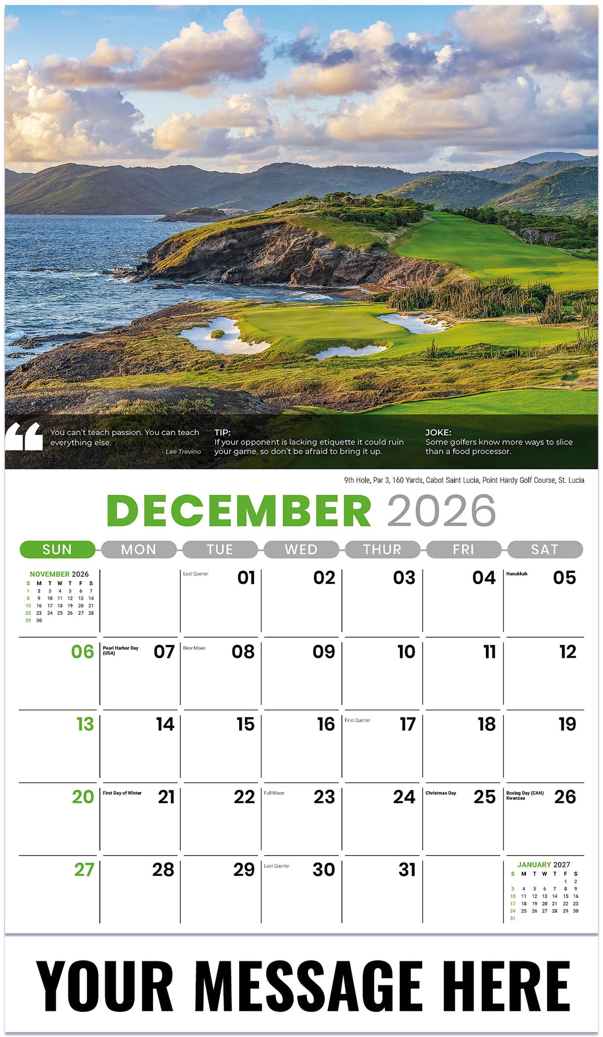 Golf Tips - 2027 Promotional Calendar