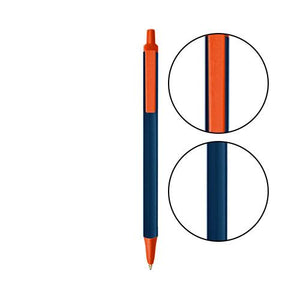 Cobalt BIC® Clic Stic® Pen - Cobalt With Orange