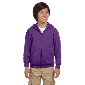 Gildan - Heavy Blend™ Youth Full-Zip Hooded Sweatshirt - Purple