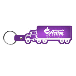 Truck Flexible Key Tag - Translucent Purple