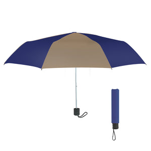 42" Arc Budget Telescopic Umbrella HT_4130 - Tan With Navy