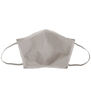 Flat Fold Canvas Face Mask With Elastic Loops - Overcast