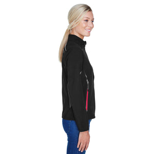 Ladies' Pursuit Three-Layer Light Bonded Hybrid Soft Shell Jacket with Laser Perforation - Side